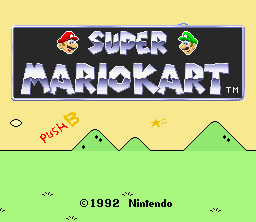 Super Mario Kart Title Screen